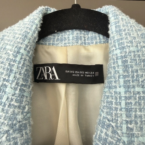 Light Blue Tweed Blazer & Skort Matching Set Size XS - Picture 5 of 16